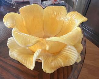 Set of 6 Very Rare Murano Floral Dishes