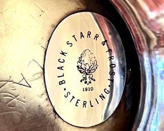 Close Up Detail Of Black Starr & Frost Sterling Label
