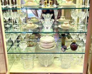 Collection of Signed Art Glass, KPM China, Tiffany & Co, Crystal, Baccarat Crystal, Waterford Crystal, Richard Genaro China, Bavaria Eberthal China, Orrefors Crystal, Lenox China