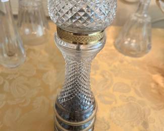 Cut Glass & Brass Pepper Mill - Made in France
