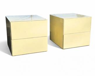 8 VintageLightYellowLacquerNightstandsJapaneseBirchVeneer1K