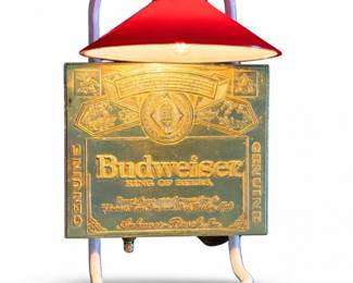 35 VintageBudweiserLightUpBarWallSconceBeerAdvertisingLamp