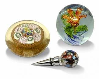 40 MuranoArtGlassPaperweightsMillefioriBottleStopper