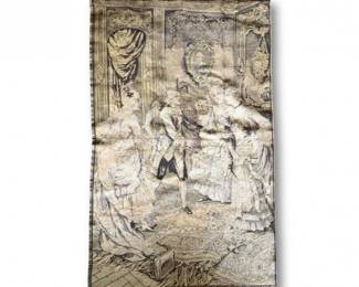 19 VintageFrenchFiguralTapestryWallHanging