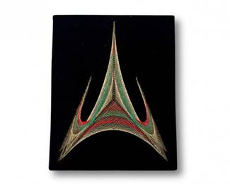 43 Vintage1960s1970sStringArtGeometricWallPanel