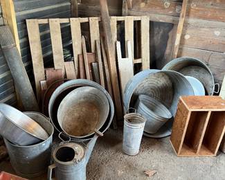 Wash Tubs, Watering Can