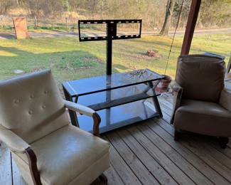 TV stand, Vintage chairs