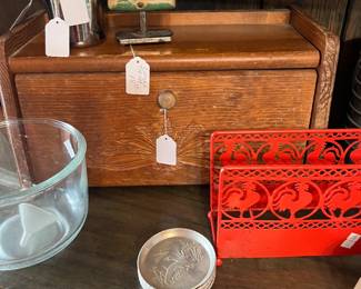 Bread Box, mixing bowl, metal, gadgets