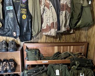 Military clothing, shoes, Waterfall Cedar Chest