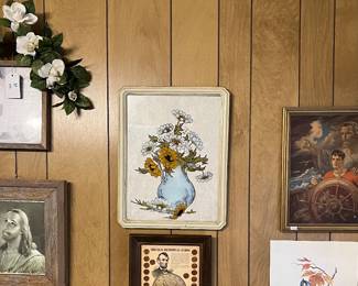 Framed vintage prints