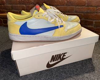 Nike Women's Air Jordan 1 Low OG SP DZ4137 700 Canary/Racer Blue-Light Silver (Size 13.5) W/ Box