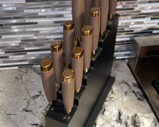 Skandia Forte 13-pc. Copper Titanium-Plated Knife Block Set