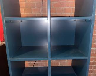 Dual Bookcase W/ Bins
