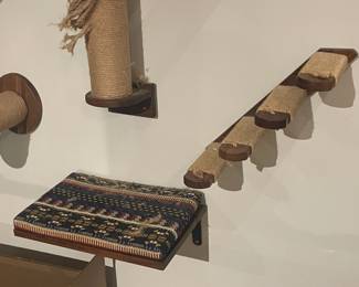 Wall Mounted Cat Climbing & Scratching Set-Up (Easily Disassembles)