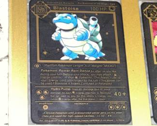 Pokemon Black Metal Replica Cards In Case