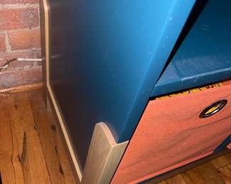 Dual Bookcase W/ Bins