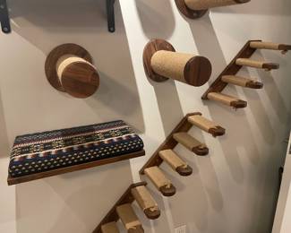 Wall Mounted Cat Climbing & Scratching Set-Up (Easily Disassembles)