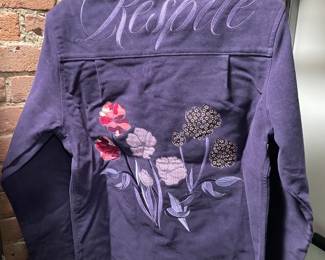 BRAND NEW W/ Tags Embroidered Respite Jacket By "No One"