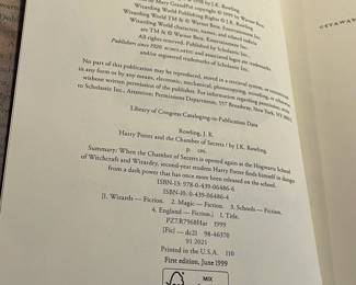 Harry Potter And The Chamber Of Secrets (First Edition, June 1999)