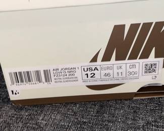 Nike Air Jordan 1 Low G NRG FZ3124 200 Neutral Olive/Black-Sail (Size 12) W/ Box