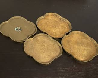 Brass Coaster Set