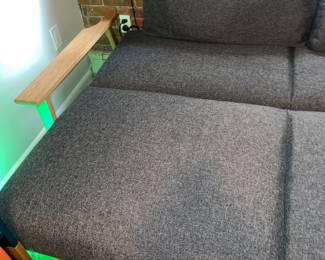 Comfy Upholstered Daybed W/ Wooden Arms