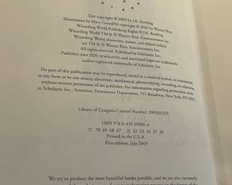 Harry Potter And The Order Of The Phoenix (First Edition, July 2003)