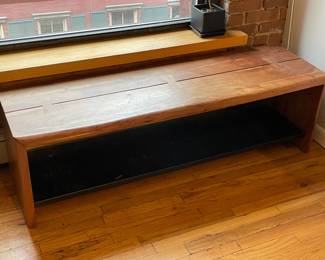 Natural Reclaimed Wood Entryway Bench W/ Underneath Storage
