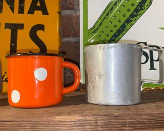 Vintage Tin Handled Cups