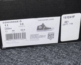 Converse CTAS High Street Hi 151041F Black/Black/White (Mens Size 11) W/ Box