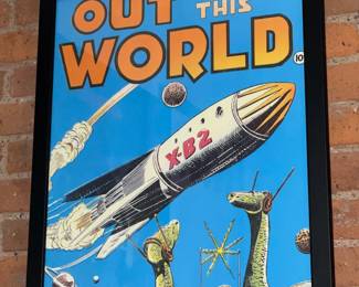 "Out Of This World" Comic Book Cover Framed Poster