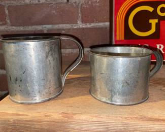 Vintage Tin Handled Cups