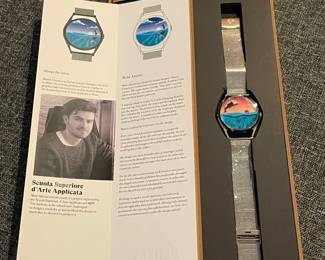 Collectible "Mare Adesso" Wrist Watch Designed By Italian Designer Matteo Girardi For Mr Jones Watches. Comes W/ Paperwork & Original Box. Printed & Assembled In London.