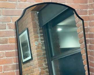 Crate & Barrel Emmy Narrow Black Arch Floor Mirror 32” x 76.25” 