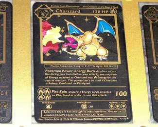 Pokemon Black Metal Replica Cards In Case