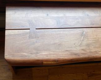 Natural Reclaimed Wood Entryway Bench W/ Underneath Storage