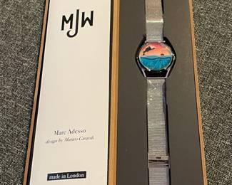 Collectible "Mare Adesso" Wrist Watch Designed By Italian Designer Matteo Girardi For Mr Jones Watches. Comes W/ Paperwork & Original Box. Printed & Assembled In London.