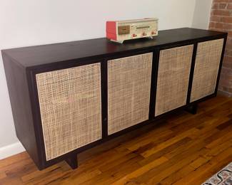 Crate & Barrel Libby 72” Black Credenza 