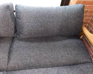 Comfy Upholstered Daybed W/ Wooden Arms