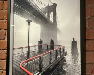 Framed "Red Stripe" Black & White NYC Photography Print By Gurdal Bibo 