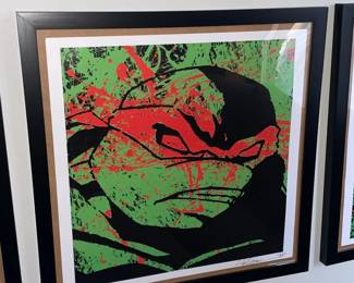 Framed & Signed 4 Piece Teenage Mutant Ninja Turtles Art Print Set