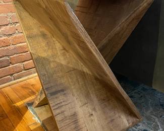 Jofran Global Archive Solid Mango Hardwood Modern Angled Jasper End Table (2 Available)