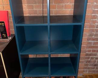 Dual Bookcase W/ Bins