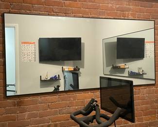 Large Black Framed Wall Mirror (Great For A Home Gym!)