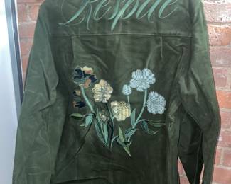 BRAND NEW W/ Tags Embroidered Respite Jacket By "No One"