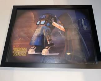 Framed Bob's Burgers "Burger Wars" Star Wars Themed Poster