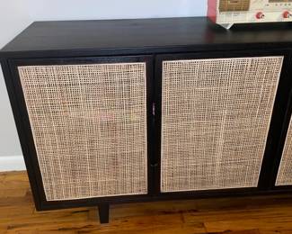 Crate & Barrel Libby 72” Black Credenza 