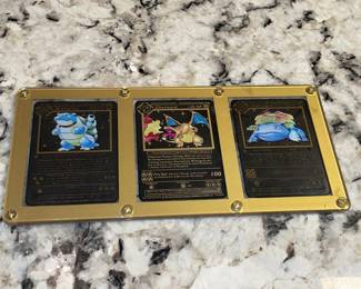 Pokemon Black Metal Replica Cards In Case