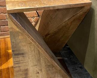 Jofran Global Archive Solid Mango Hardwood Modern Angled Jasper End Table (2 Available)