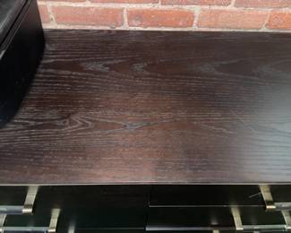 Lucia 6 Drawer Dresser Cabinet Black W/ Acrylic Hardware